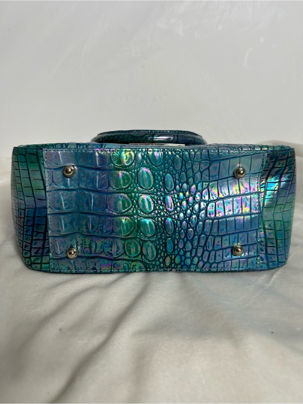 Brahmin Small Ashlee Blue Topaz Satchel - Picture 10 of 11